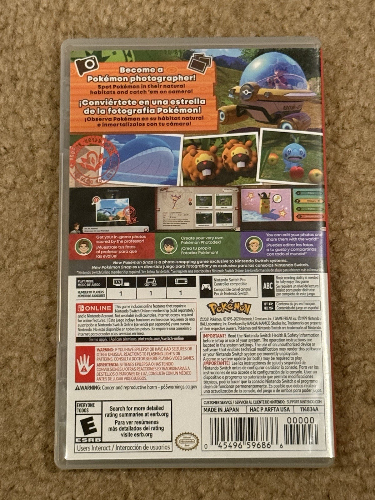 New Pokemon Snap Complete With Case