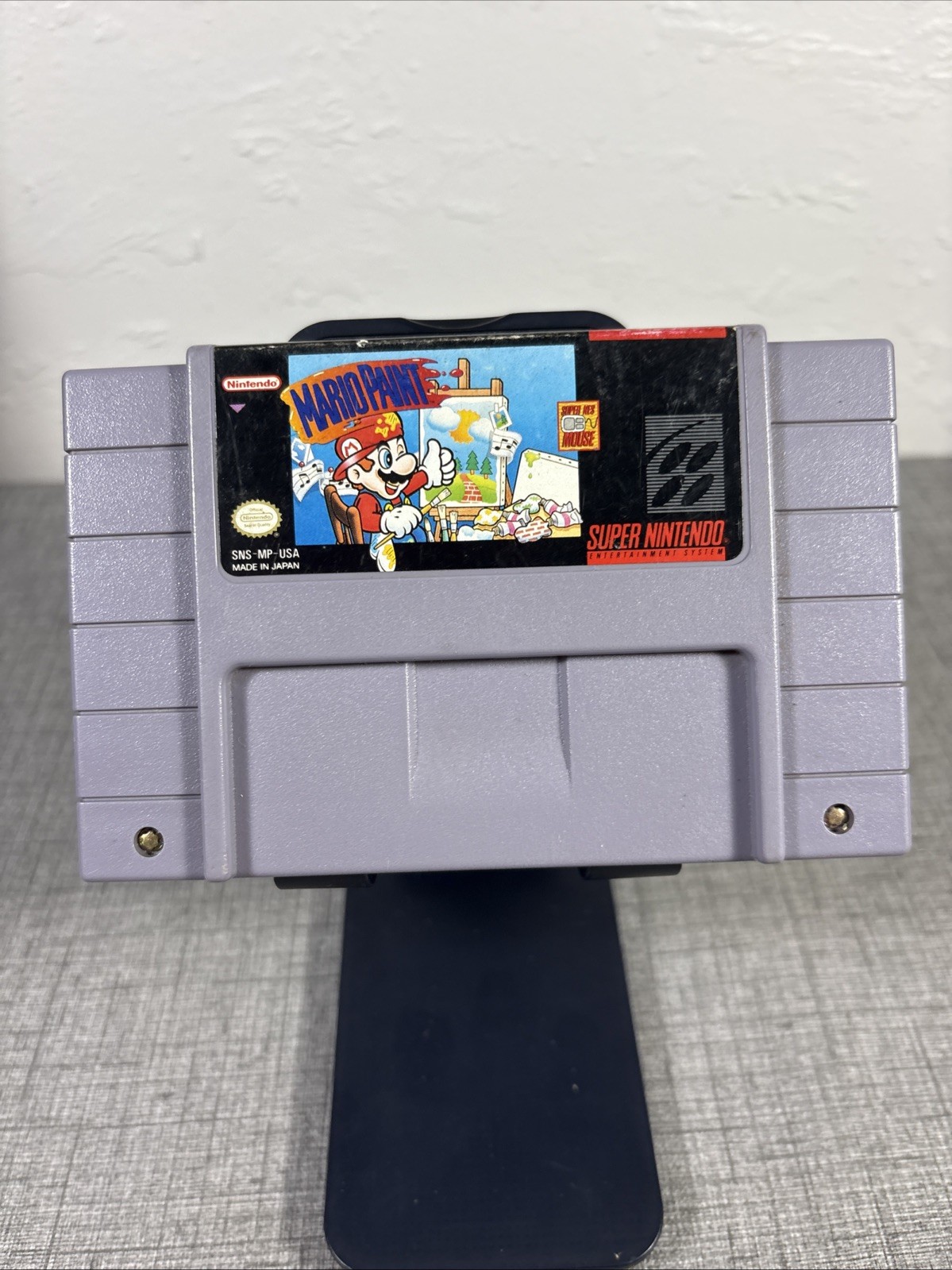 Mario Paint (Super Nintendo SNES 1992) Cartridge with Mouse Untested As Is