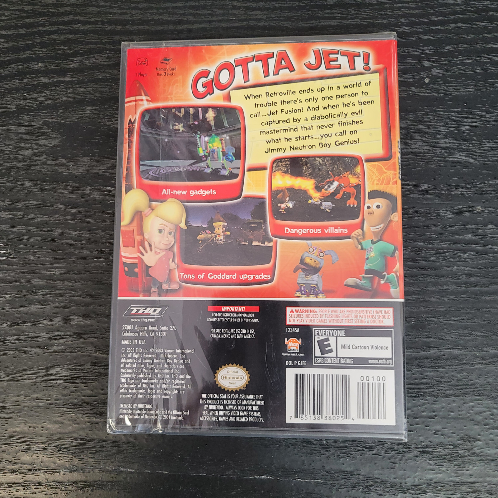 Adventures of Jimmy Neutron Jet Fusion Nintendo Gamecube New Factory Sealed