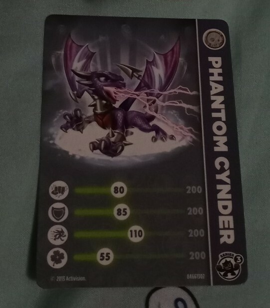 Skylander Swap Force Series 3 Phantom Cynder Purple Figurine With Card XBox One