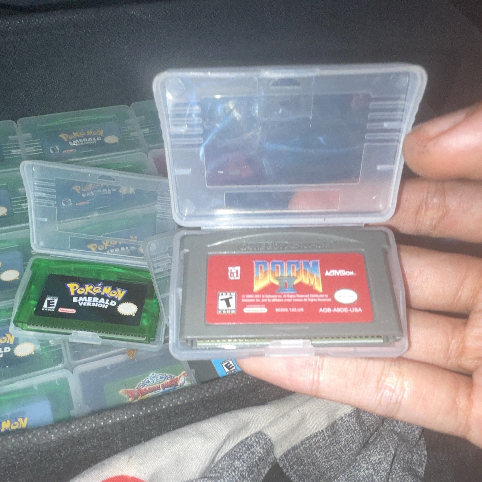 Nintendo Game Boy Advance Cartridge Game Lot Pokémon Emerald, Doom II, Metroid +