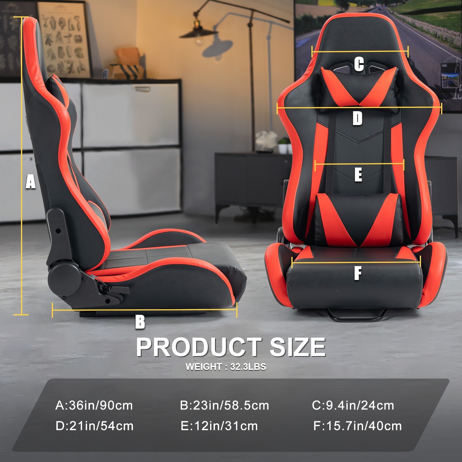 Marada G29 Racing Simulator Cockpit Wheel Stand with Seat Fit Logitech G923 G920