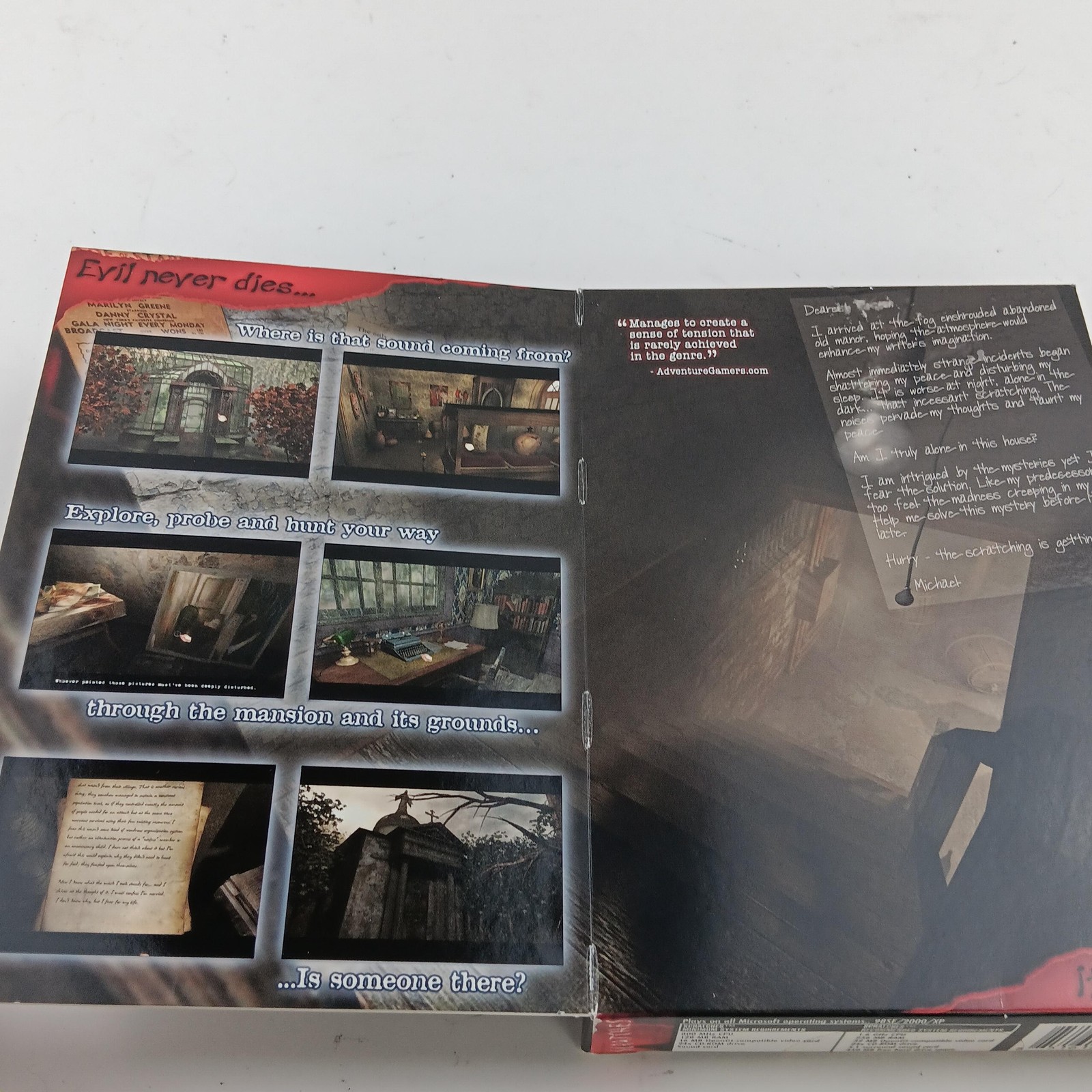 Scratches PC CD-ROM Video Game BAM! Entertainment Adventure Horror Puzzle T Teen