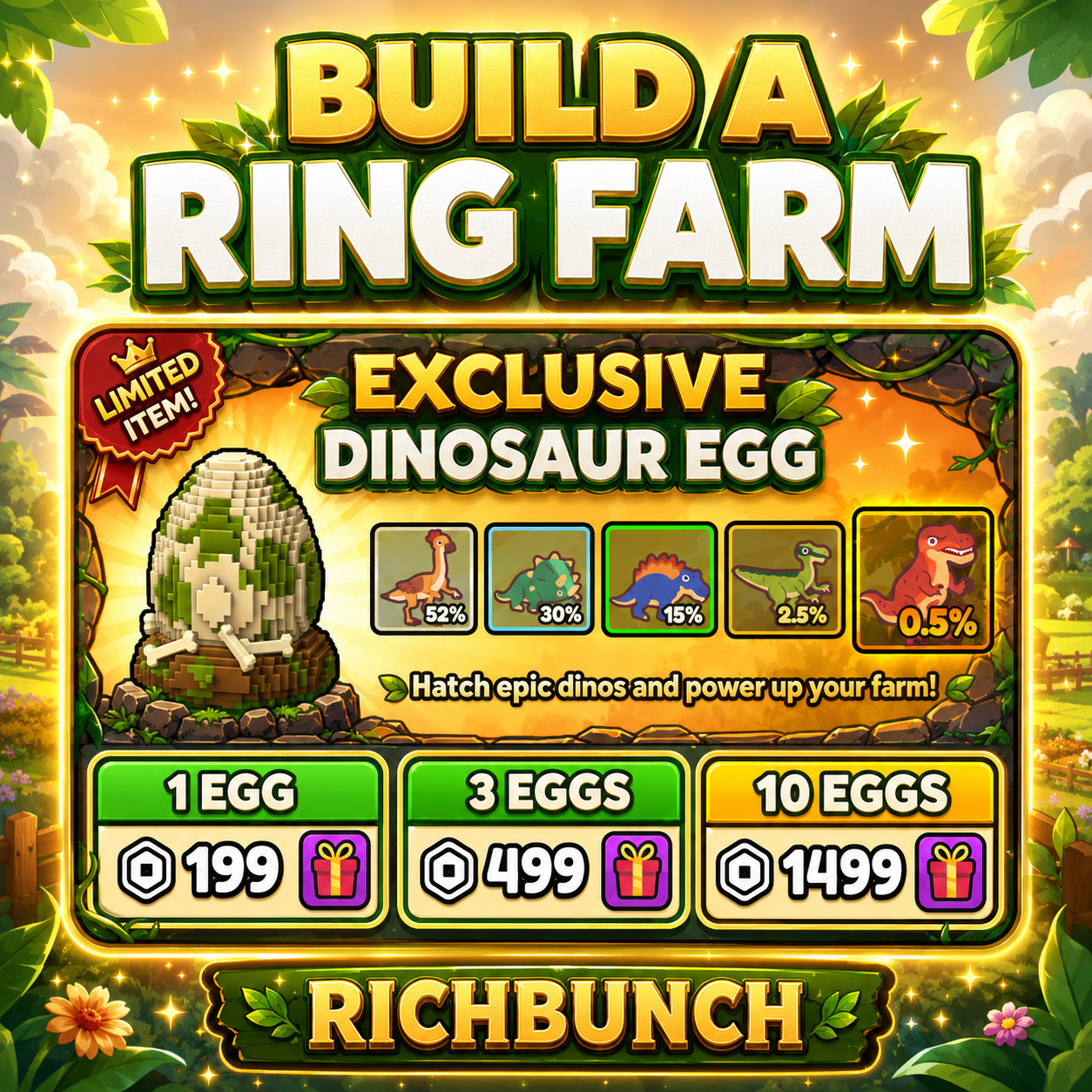Roblox Build a Ring Farm | Gamepass & More | Fast & Cheap