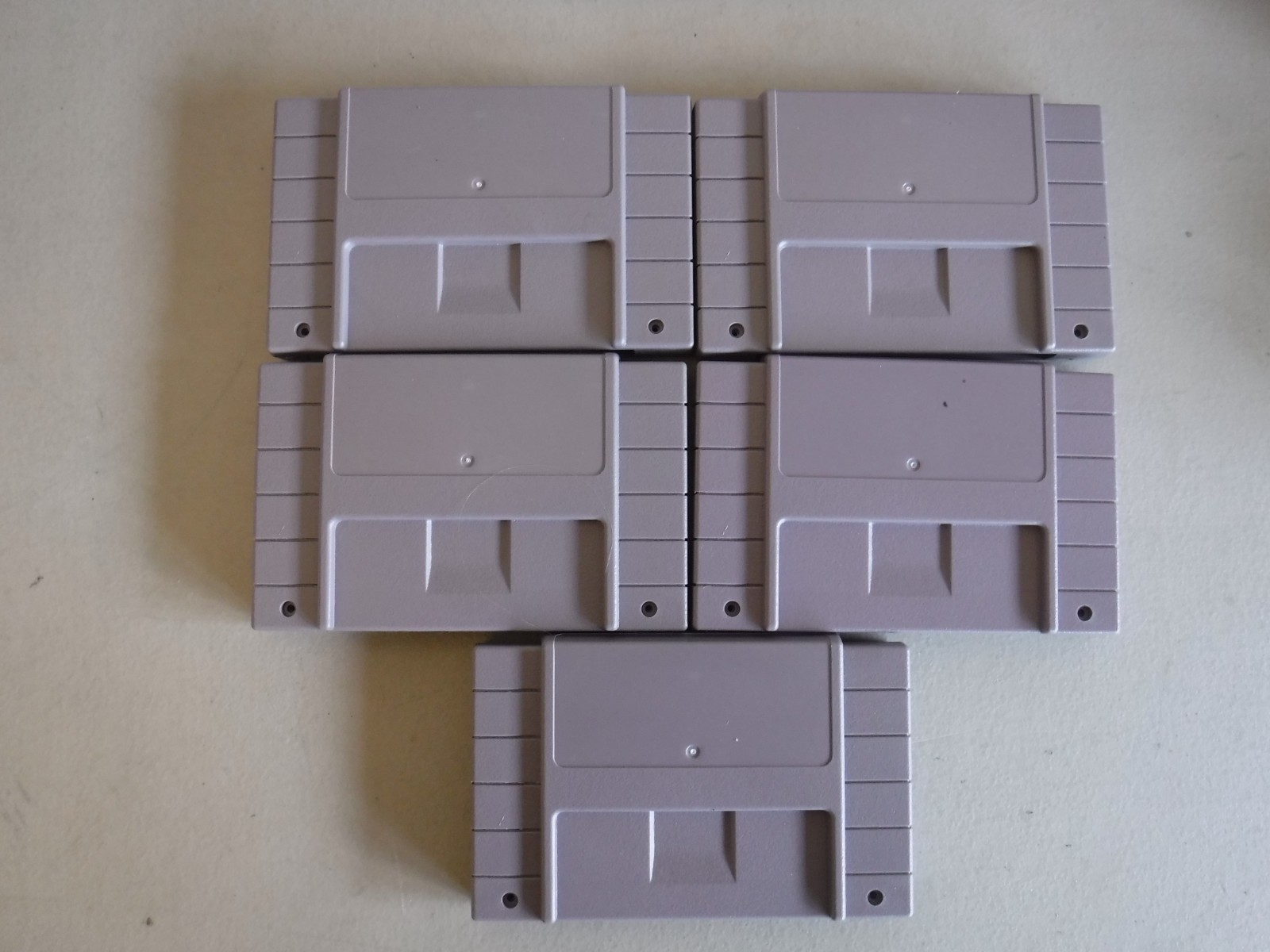 NEW Nintendo SNES Lot of 5 GRAY Replacement Shell Casing Cartridge Housing