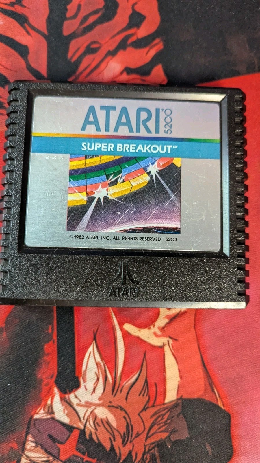 Super Breakout (Atari 5200, 1982) Cartridge Overlays & Manual Tested Working