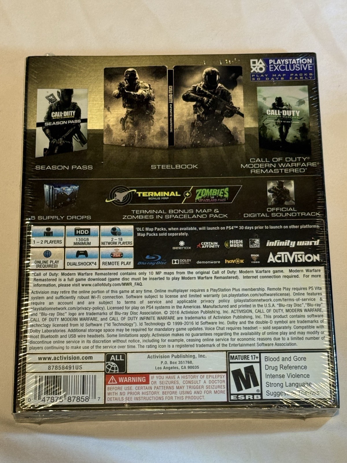 Call of Duty Infinite Warfare Legacy Pro Edition PS4 Steelbook New Sealed