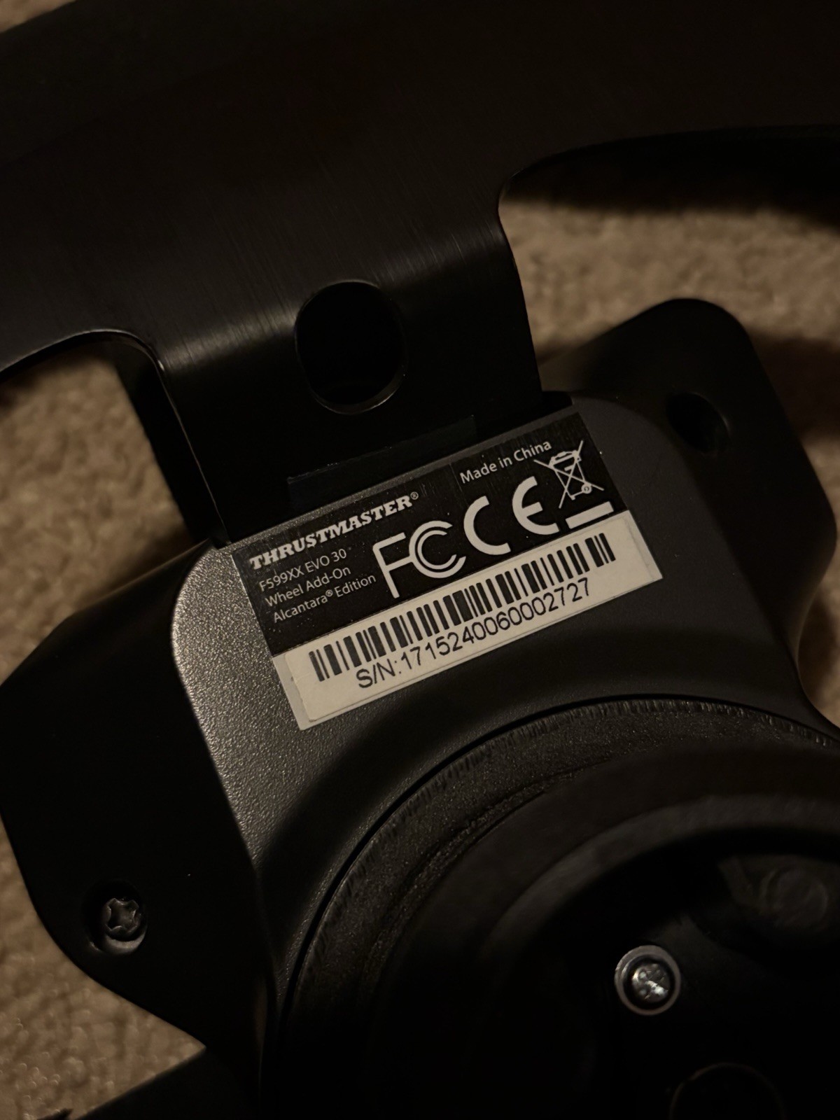 Thrustmaster Alcantara Edition Ferrari 599XX EVO 30 Wheel Add-On