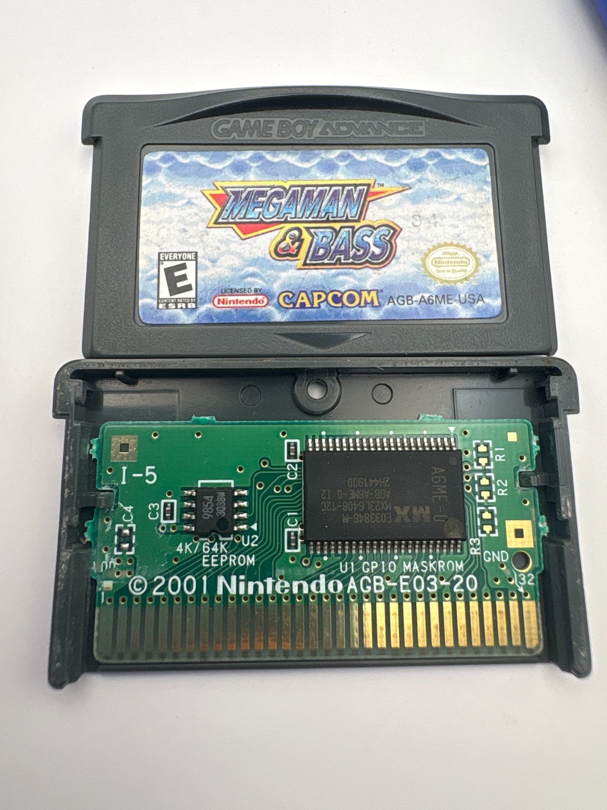 Megaman & Bass Nintendo Game Boy Advance Loose Verified Authentic Tested Saves