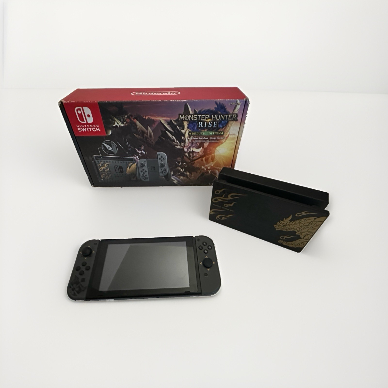 Nintendo Switch Monster Hunter Rise Deluxe Edition Console 32GB Dock HDMI Wi-Fi