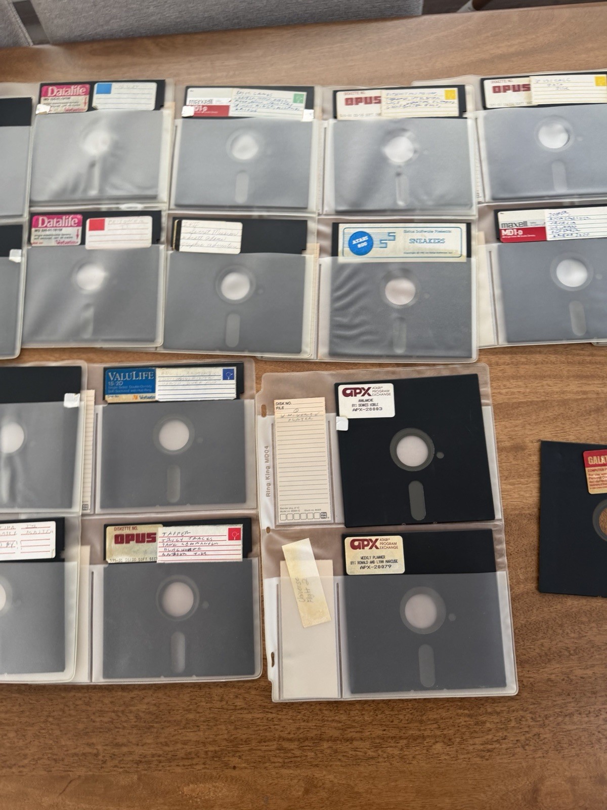 Vintage Atari 800 5.25″ Floppy Disk Lot of Over 100 Video Games, 109 Total Disks