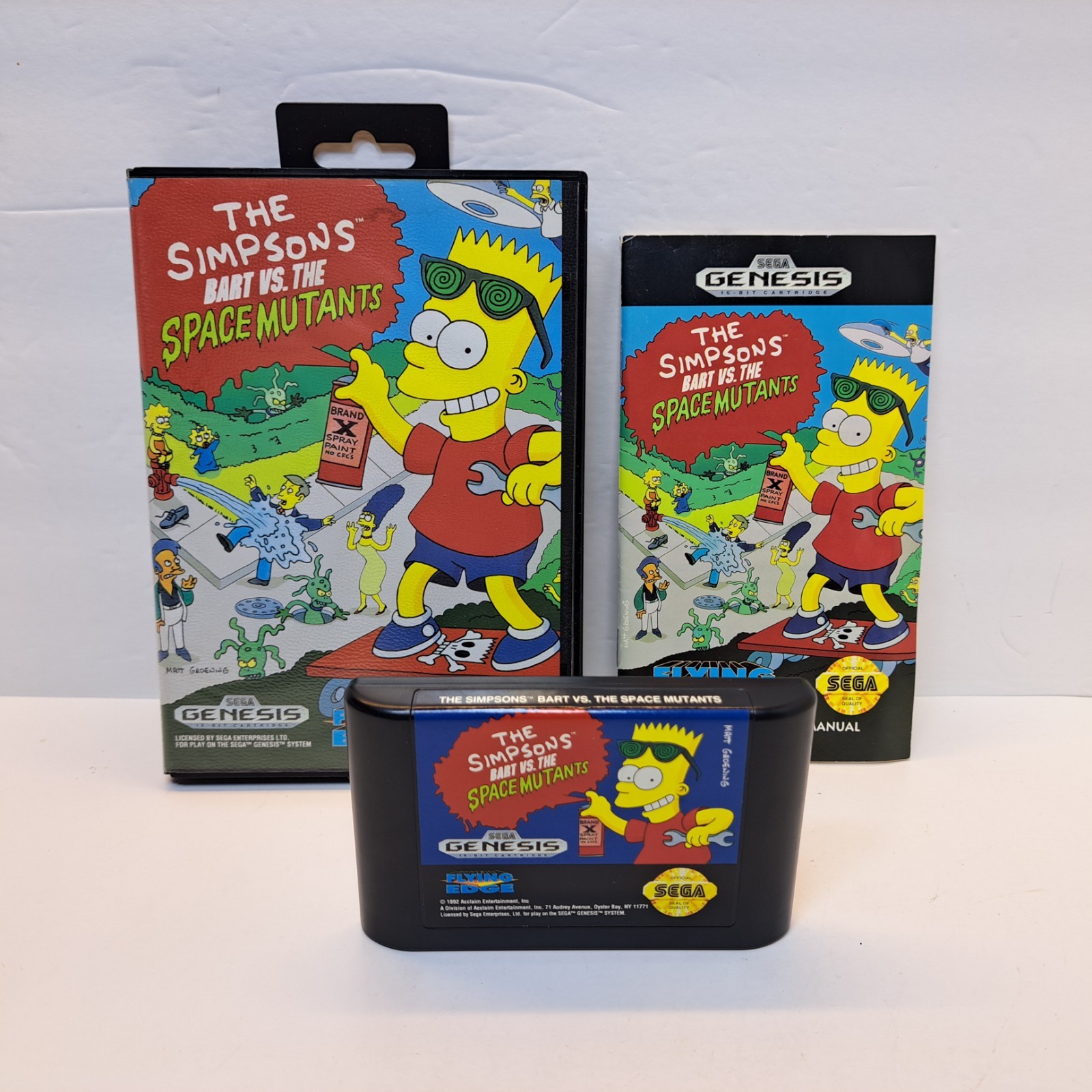 The Simpsons Bart vs The Space Mutants (SEGA Genesis) Cib TESTED Works