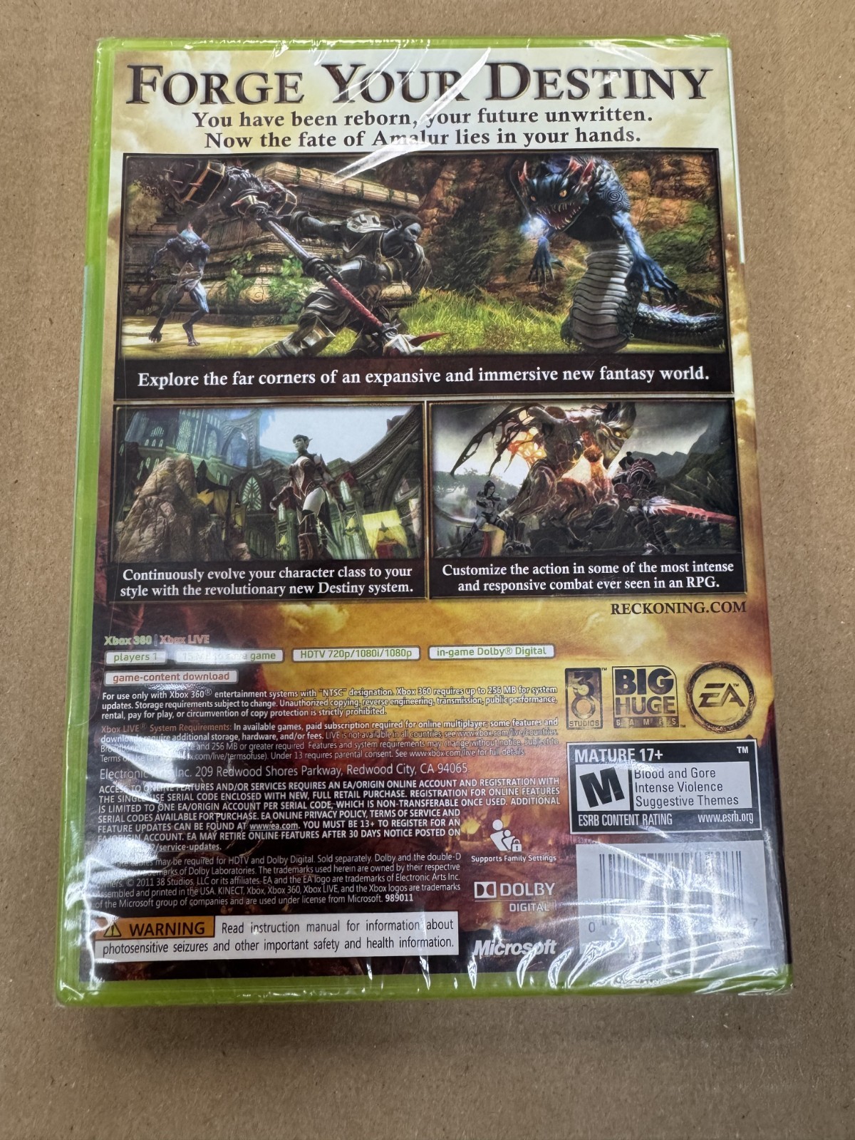 Kingdoms Of Amalur Reckoning for Microsoft Xbox 360 Brand New Factory Sealed