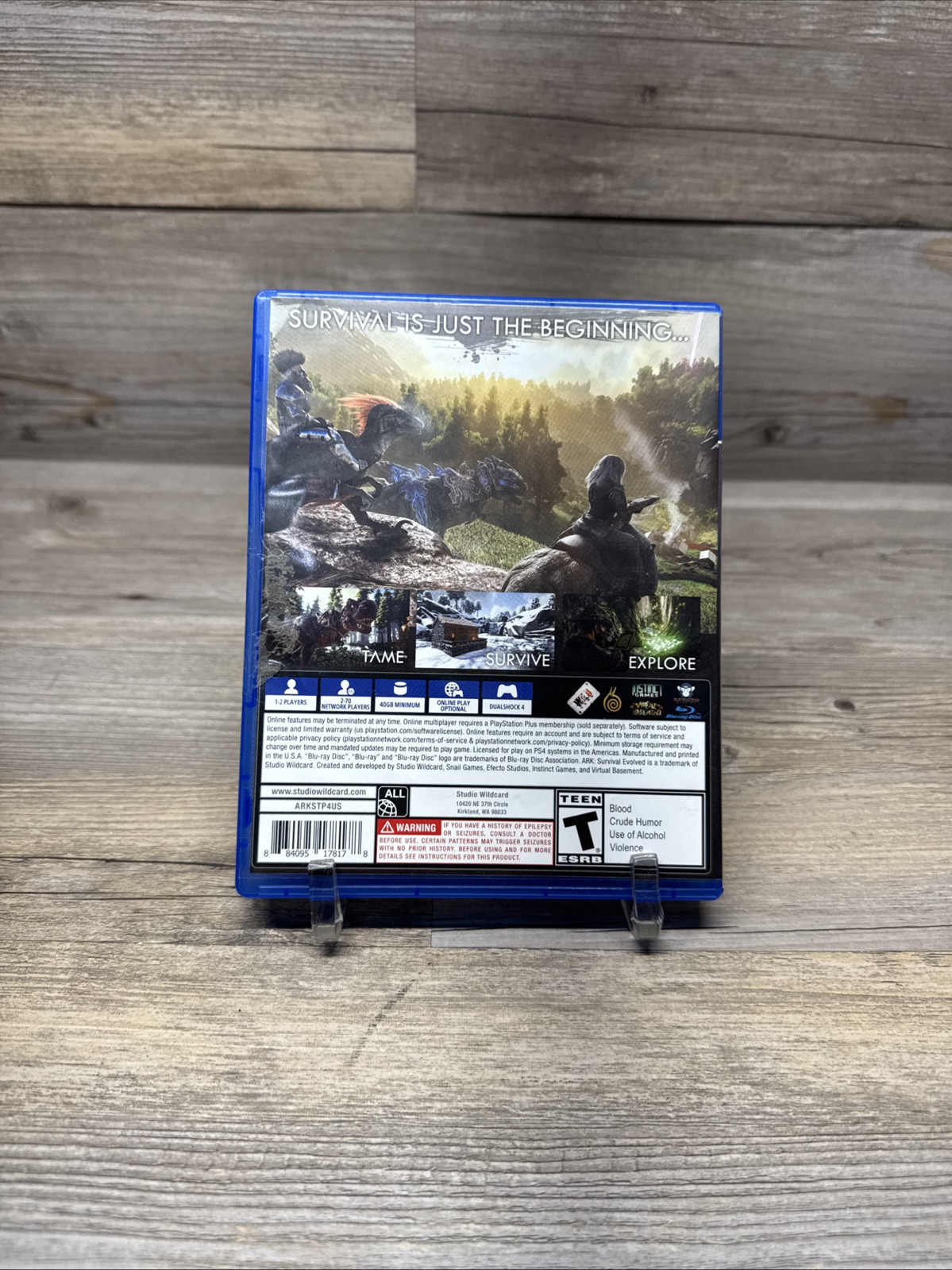 Ark: Survival Evolved (Sony PlayStation 4, 2017) PS4 Studio Wildcard Tested