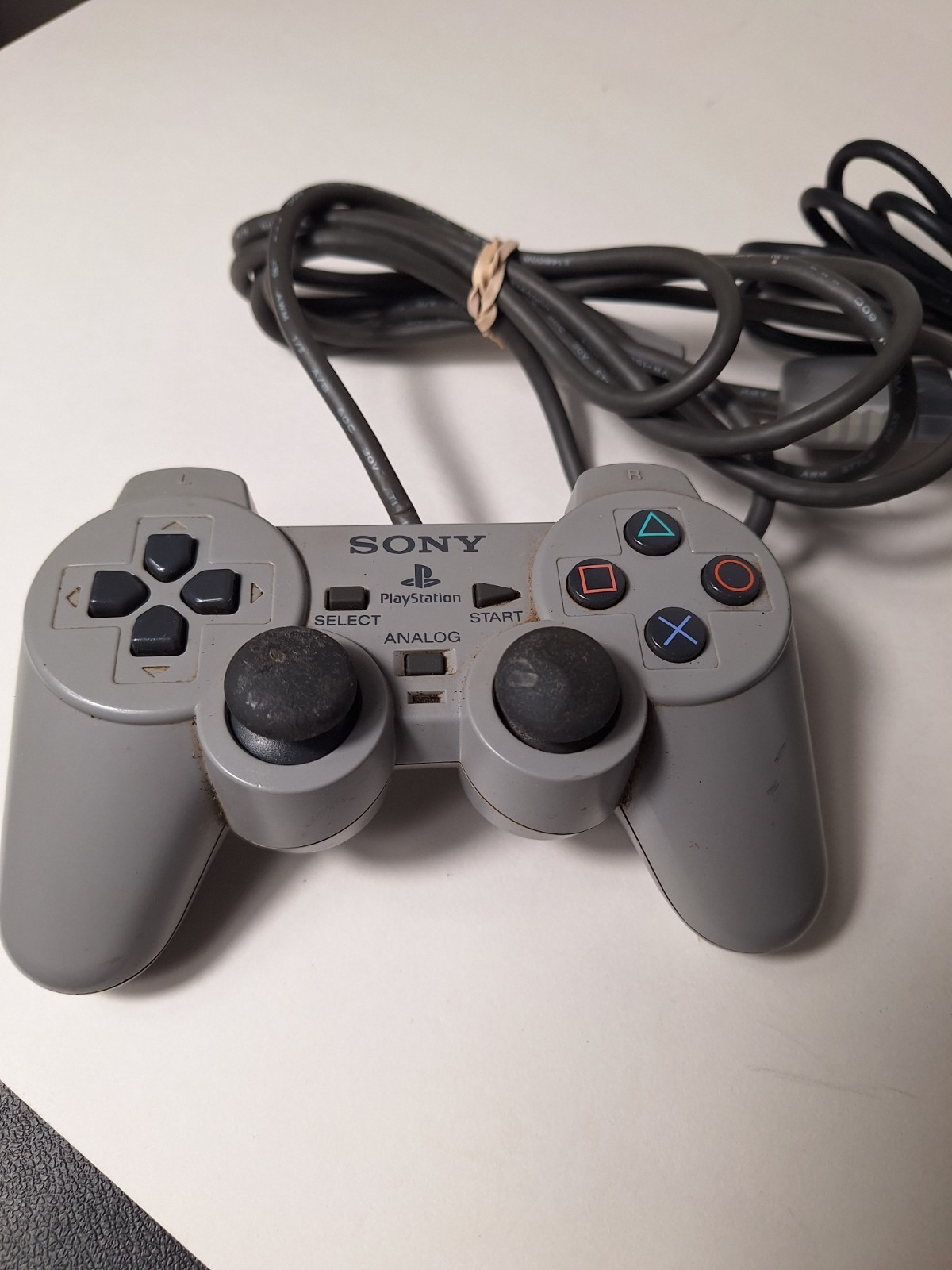 Sony PS1 PS2 Controllers Lot Of 4 Wired Black And Gray UNTESTED Parts Or Repair