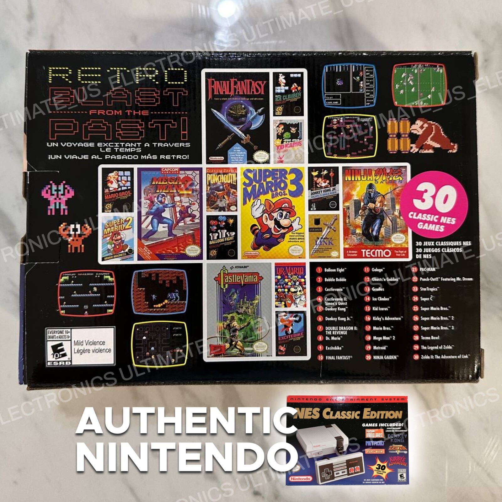 Authentic Nintendo Classic Edition NES Mini Game Console USA Genuine 30 Games