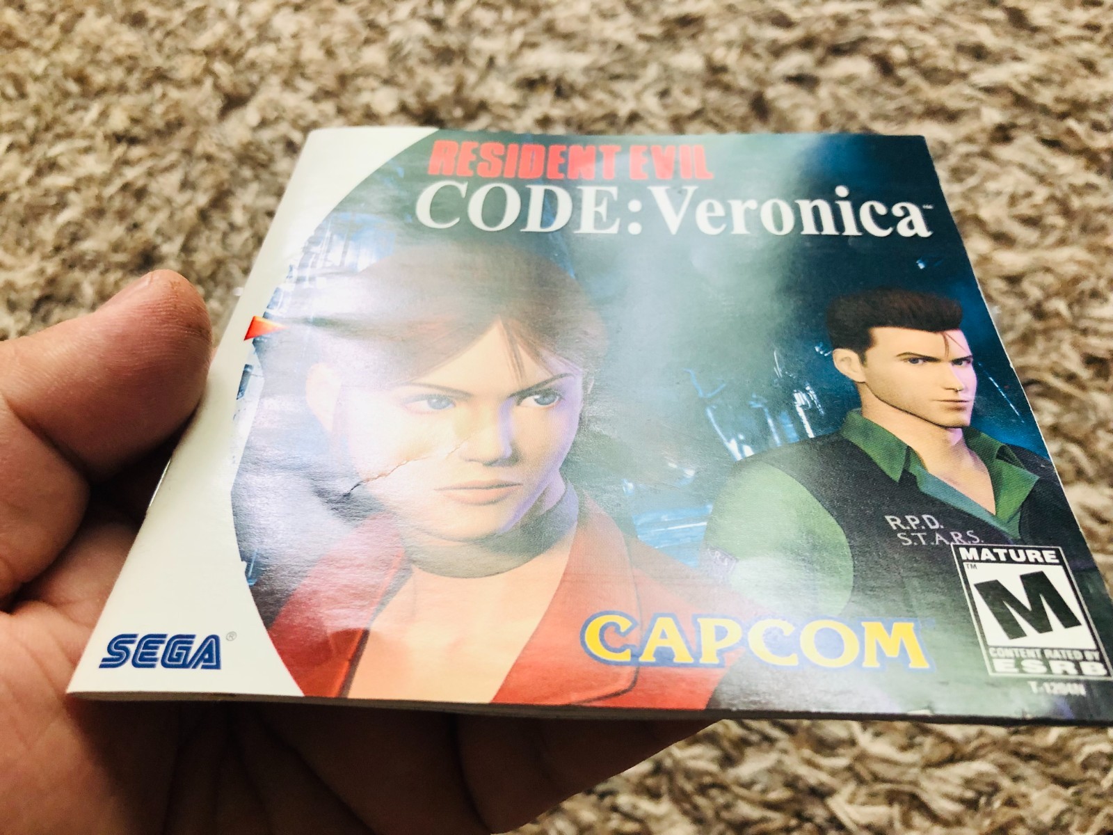 Resident Evil CODE: Veronica (Sega Dreamcast, 2000) Game Case with Manual Only