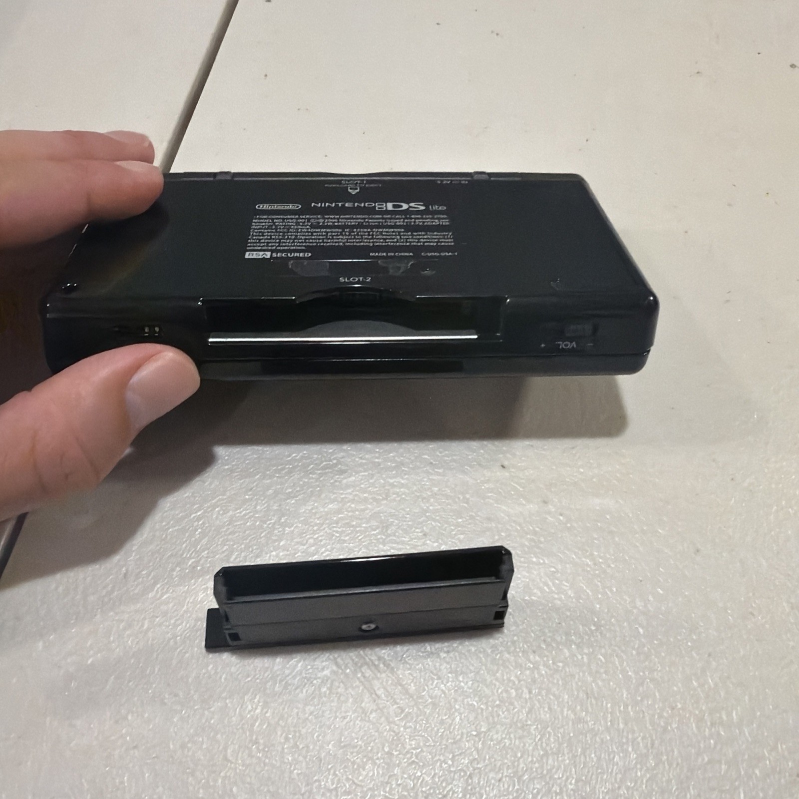 Nintendo DS Lite Handheld System – Onyx Black (Missing Stylist)