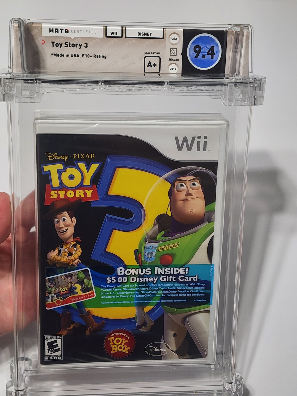 Toy Story 3 Nintendo Wii New Sealed $5 Disney Gift Card Variant Psa Wata 9.4 A+