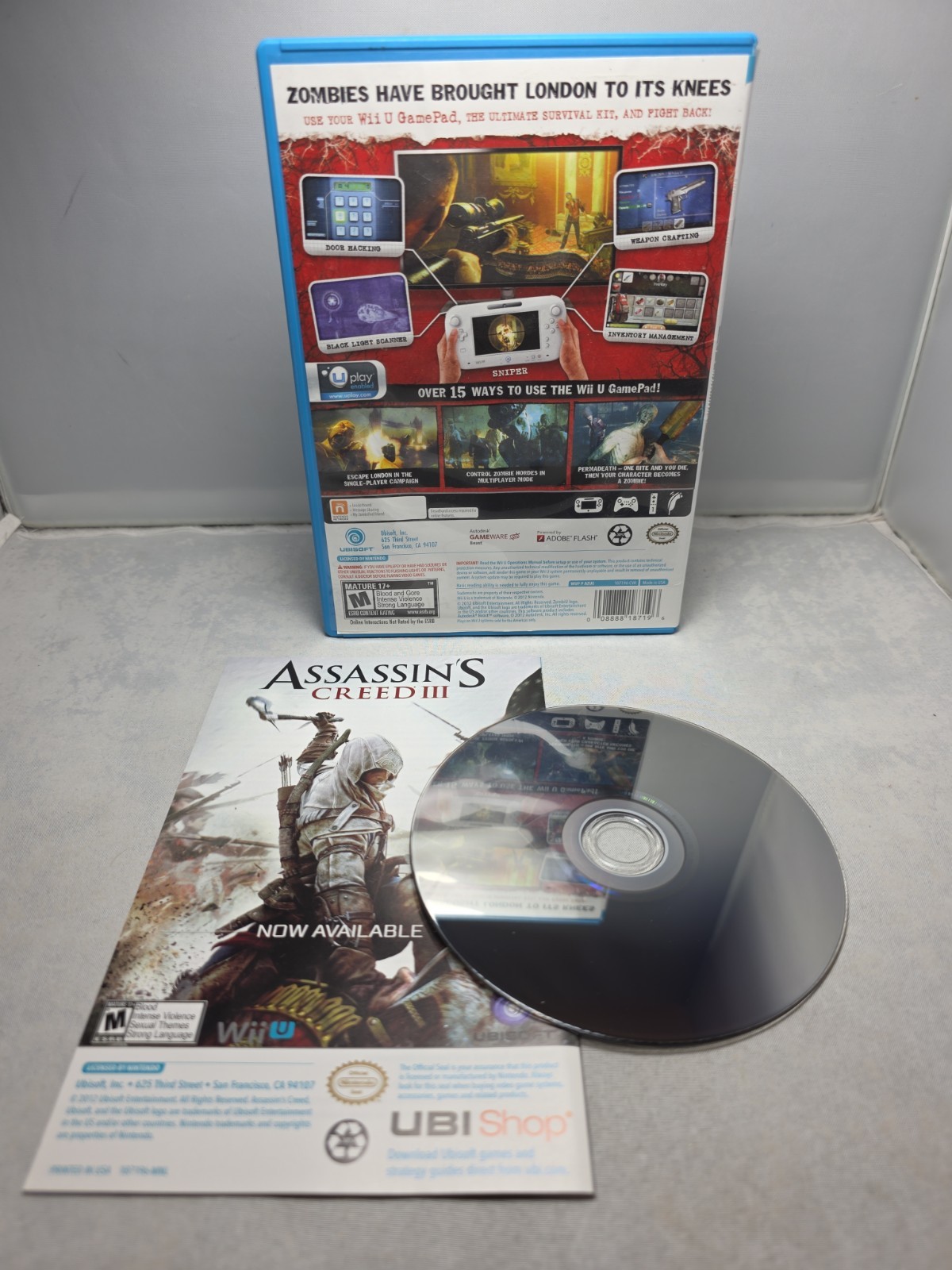 Nintendo Wii U Zombi U Authentic Complete Tested Mint