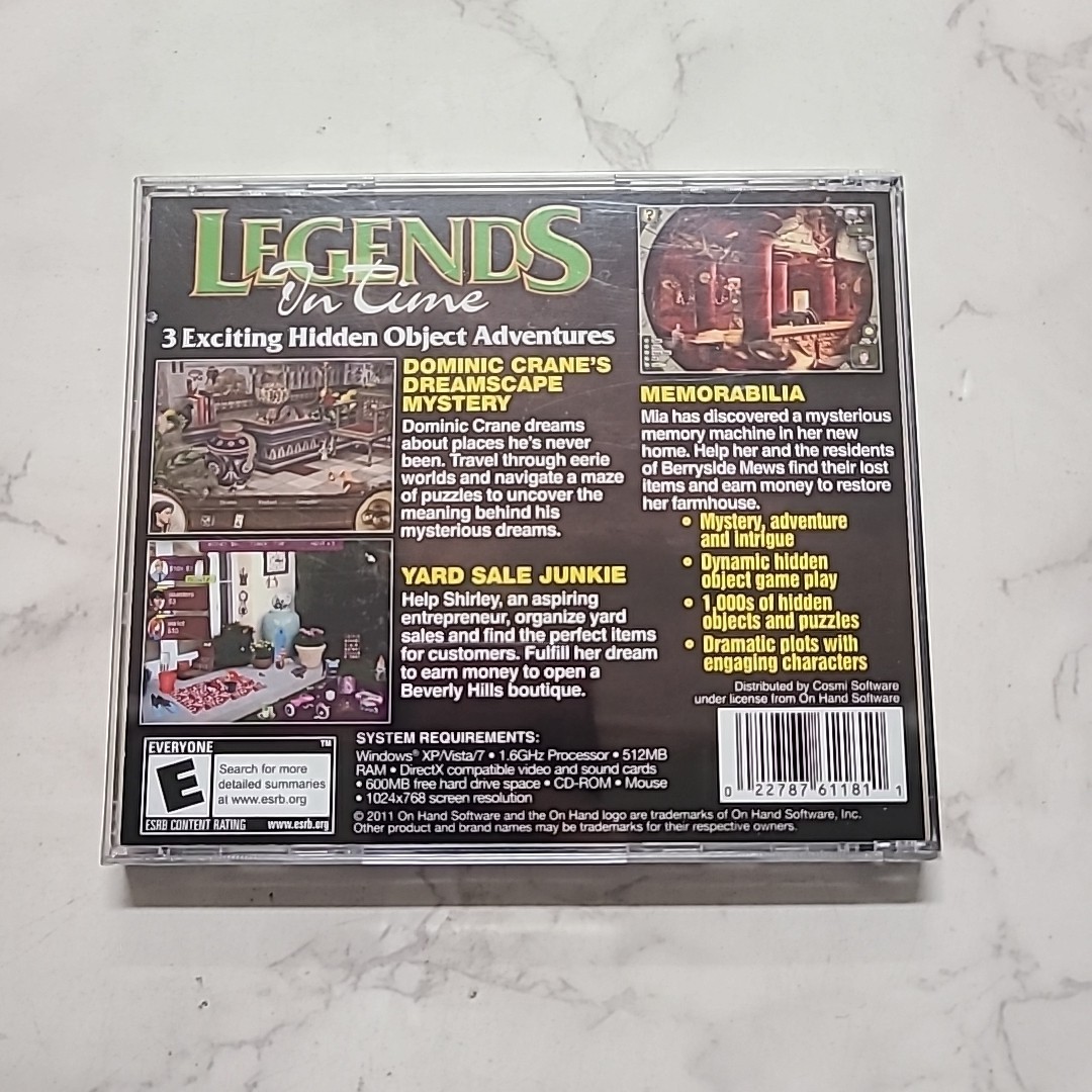 Legends In Time NEW PC CD rom Hidden Objects Collection 3 Pak 2011 FAST SHIPPING