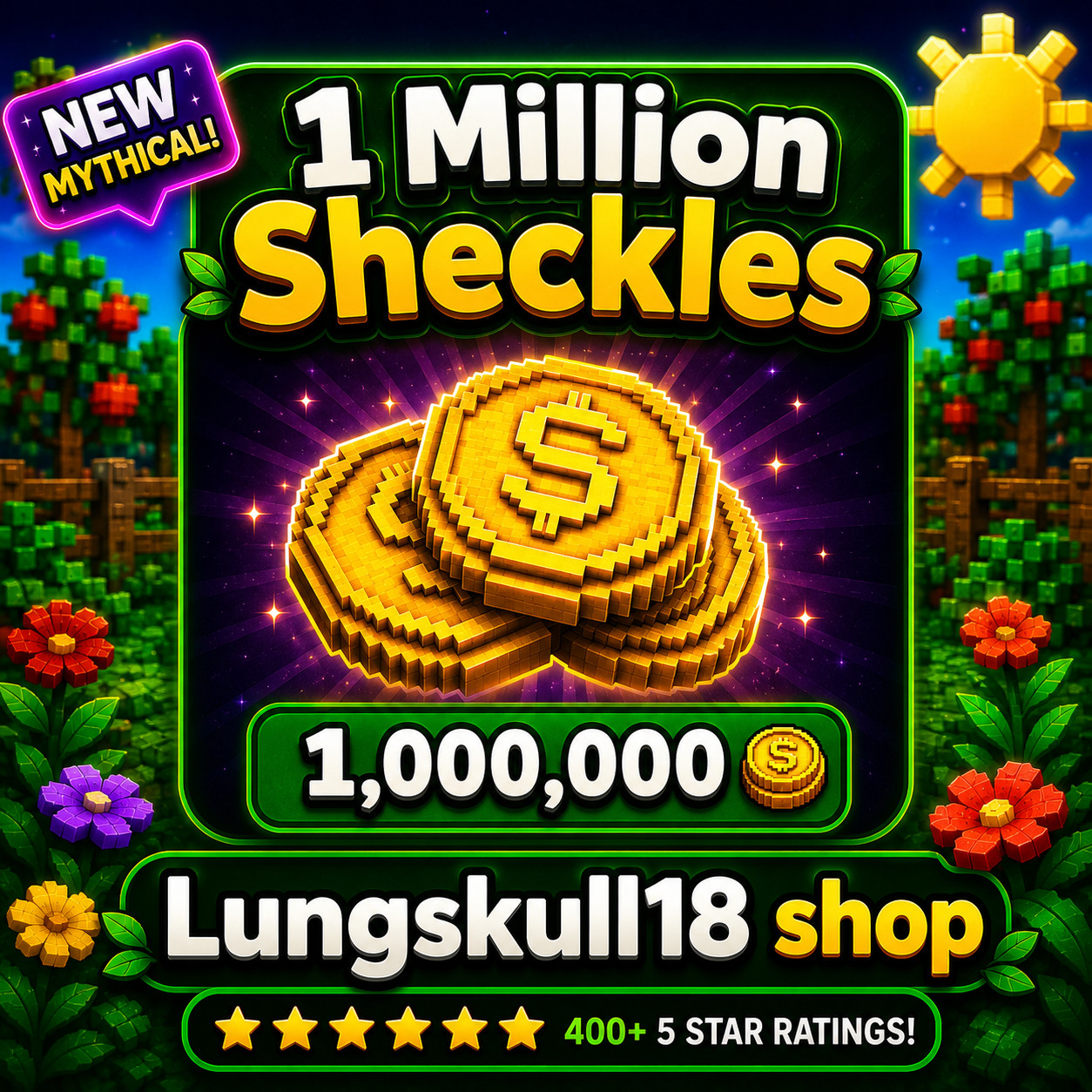 🪴Grow a Garden 2 | 100M – 1B Sheckles (Fruits) | GAG2 Fast & Easy