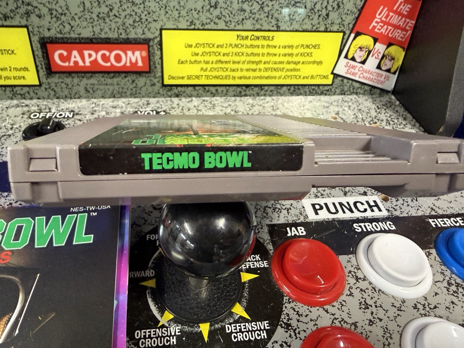 1990 NES Tecmo Bowl Oval SoQ Cart Circle SoQ Box – SUPER CLEAN Manual!