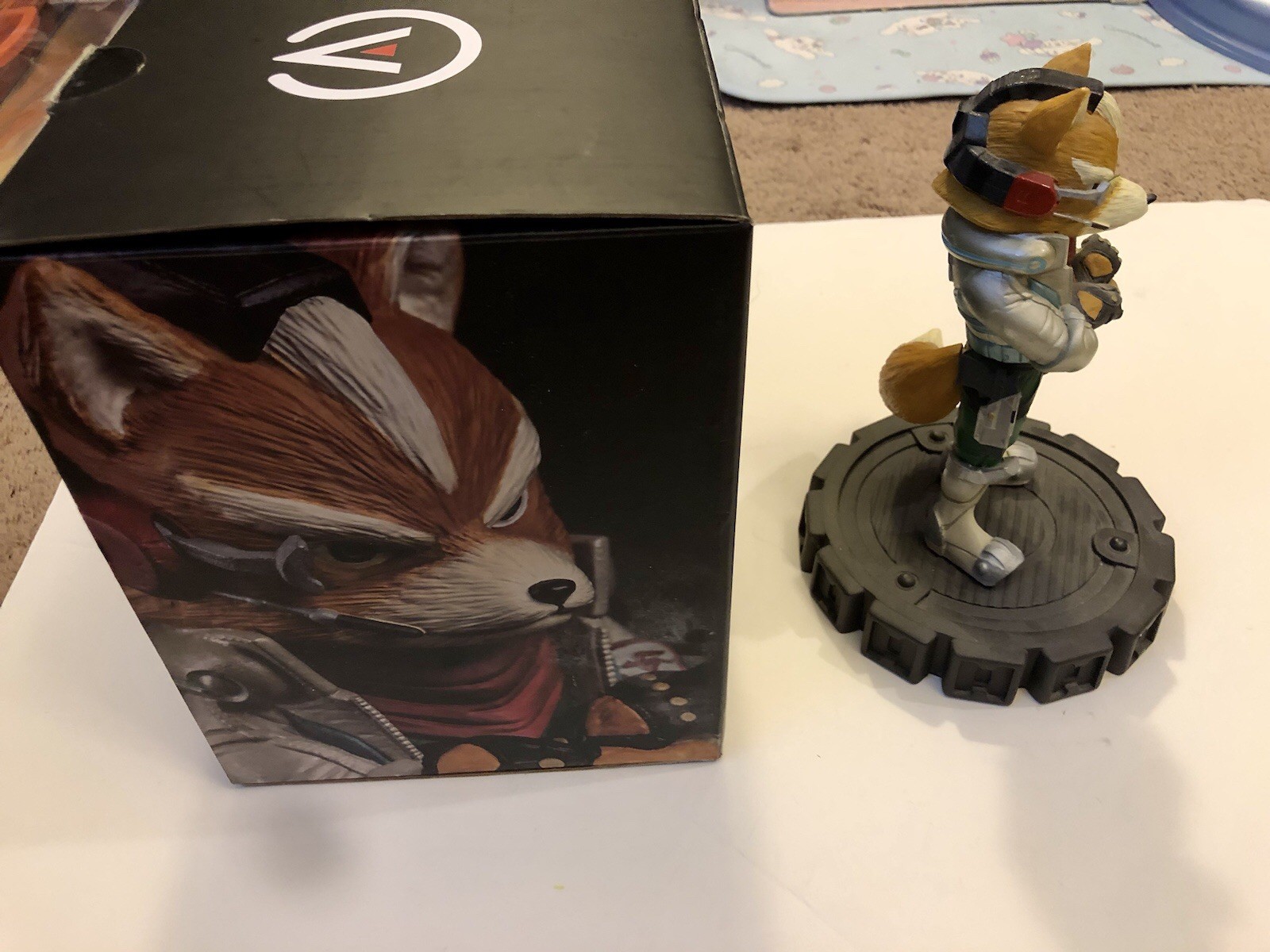 Star Fox Zero – Fox McCloud 8″ Resin Stone Statue – Nintendo – Power A Rare!
