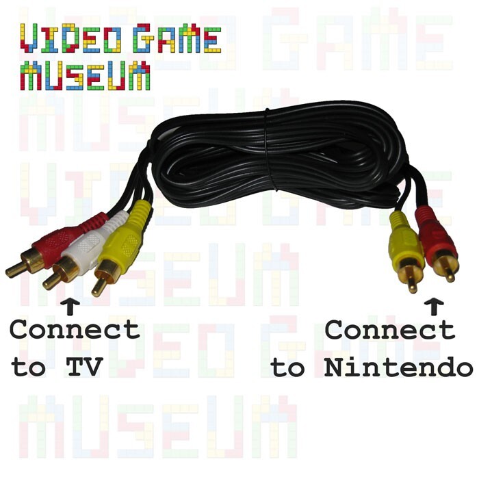 VGM NES AV Cable Simulated Stereo Audio Video TV Cord Original Nintendo System