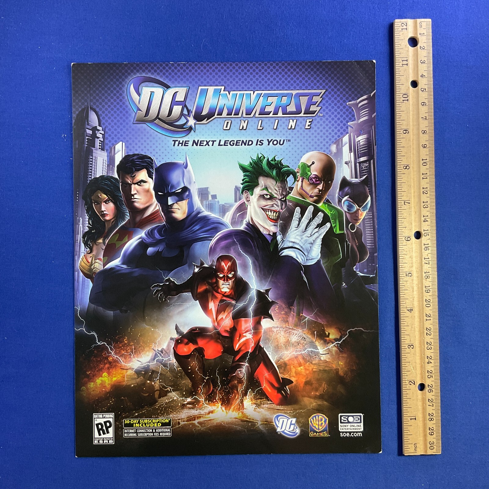 DC Universe Online Pre-Release Sales Sheet 2010 DC Comics Video Game Promo