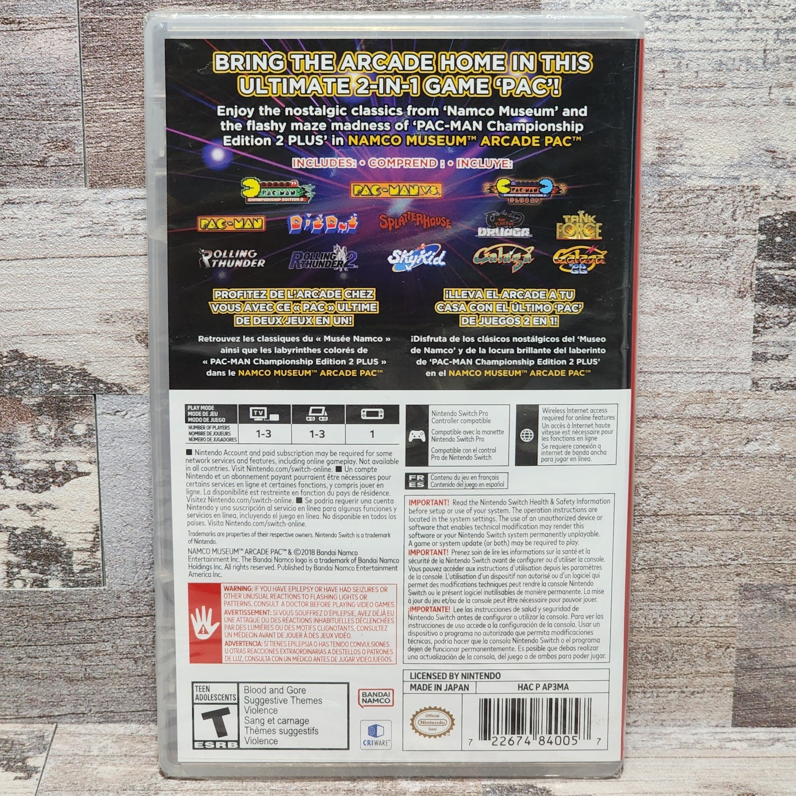 NAMCO Museum Arcade Pac (Nintendo Switch, 2018) Multiple Games In 1 – New