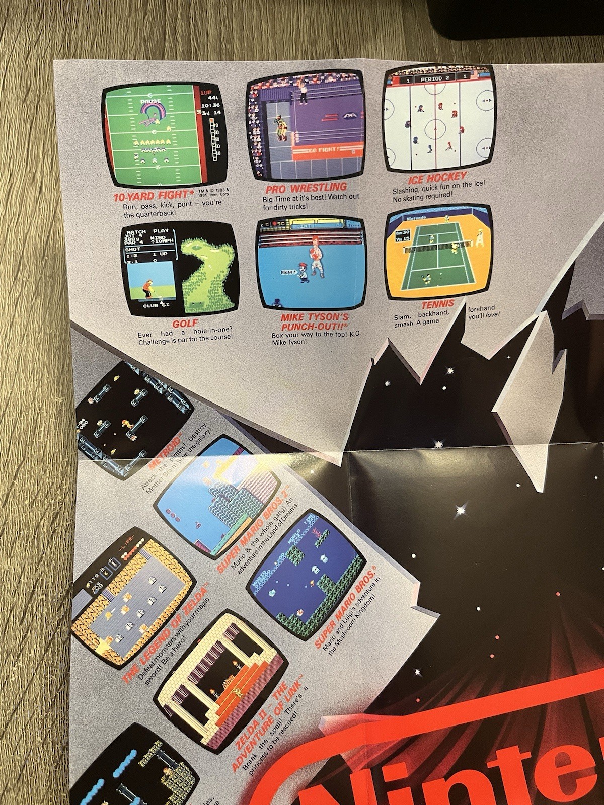 Vintage Nintendo NES ‘ Now Your Playing With Power ‘ Fold Out Poster Insert 1988