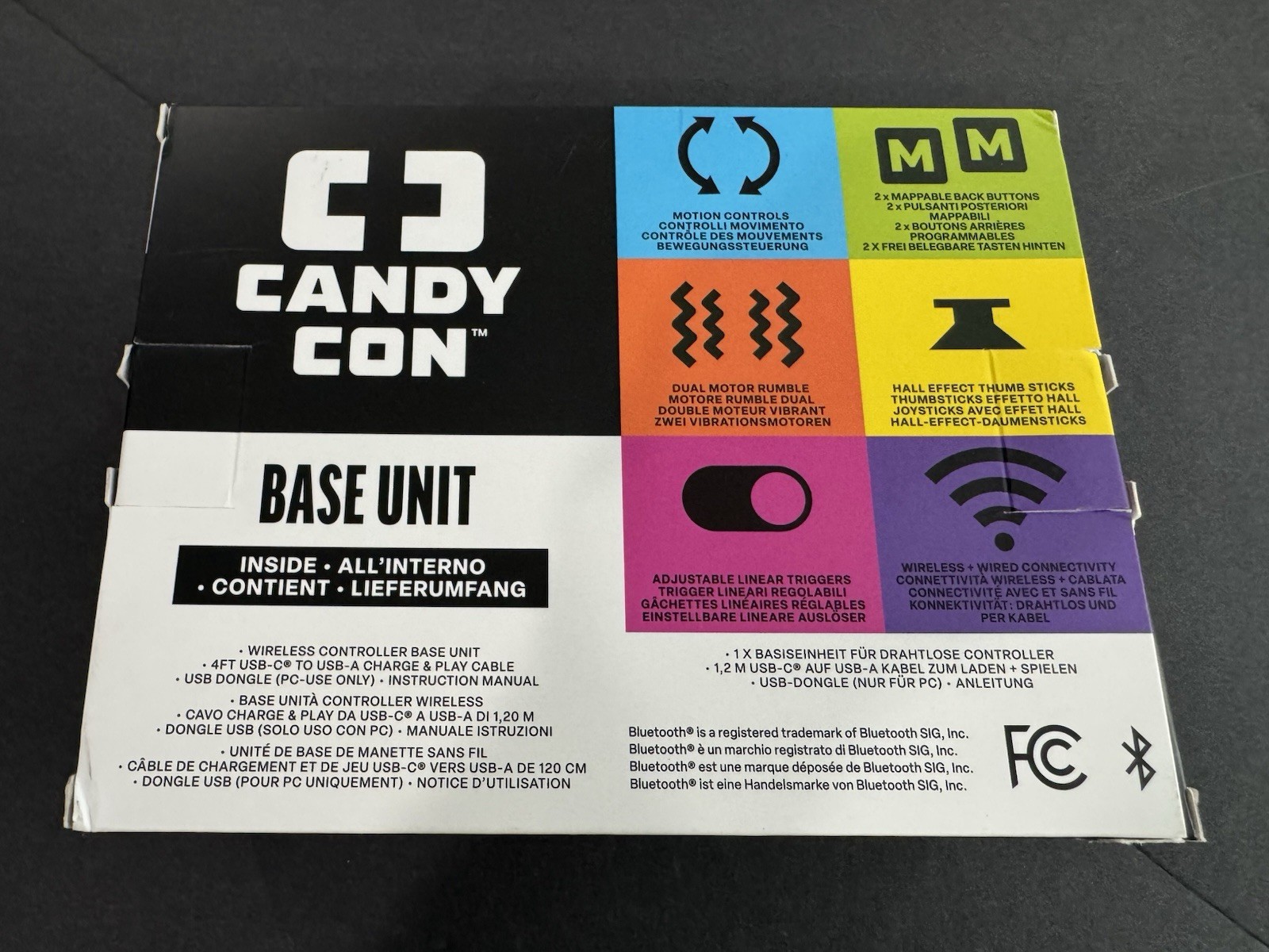 Candy Con Base Unit White Wireless Bluetooth Controller Switch PC NEW