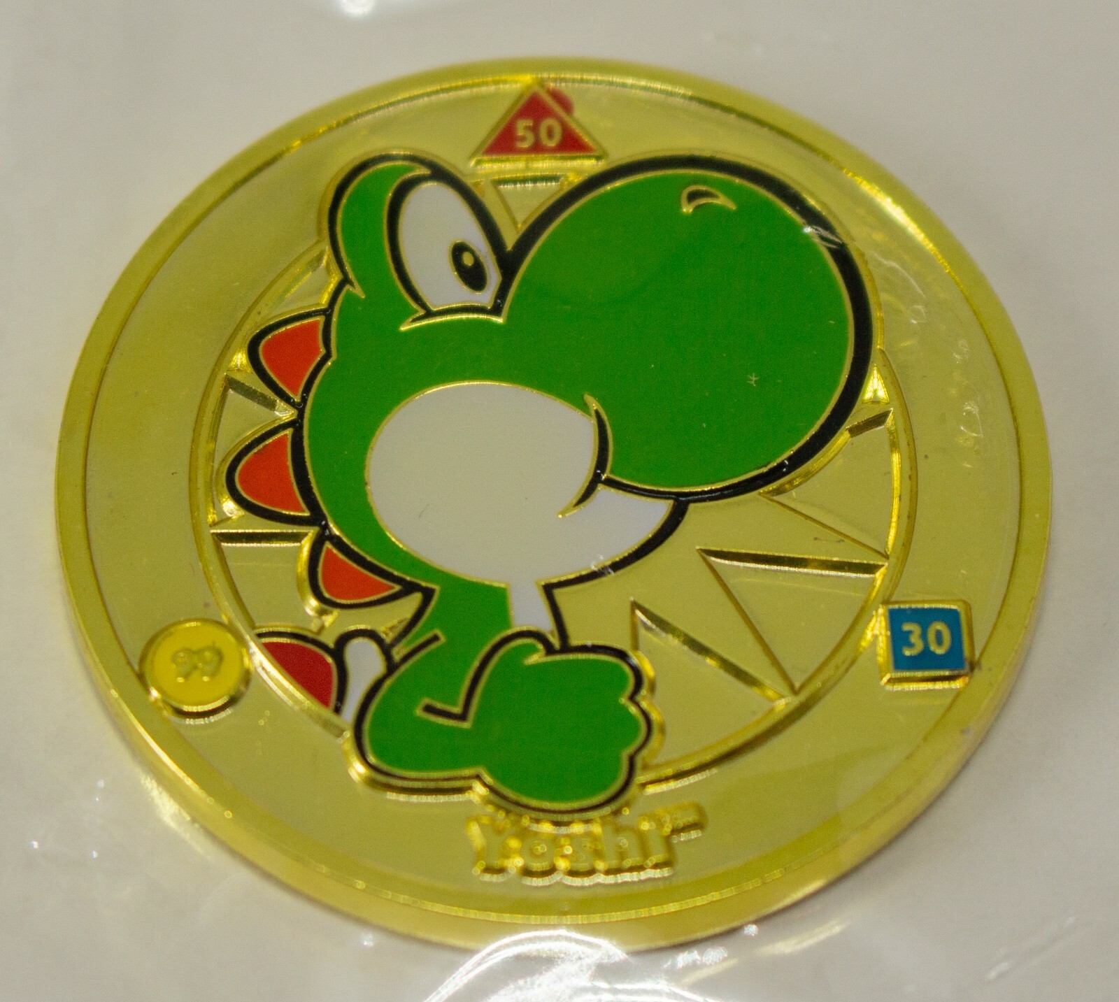 Super Mario Challenge Coin [GOLD Yoshi] Enterplay 2016 RARE Collectible – New