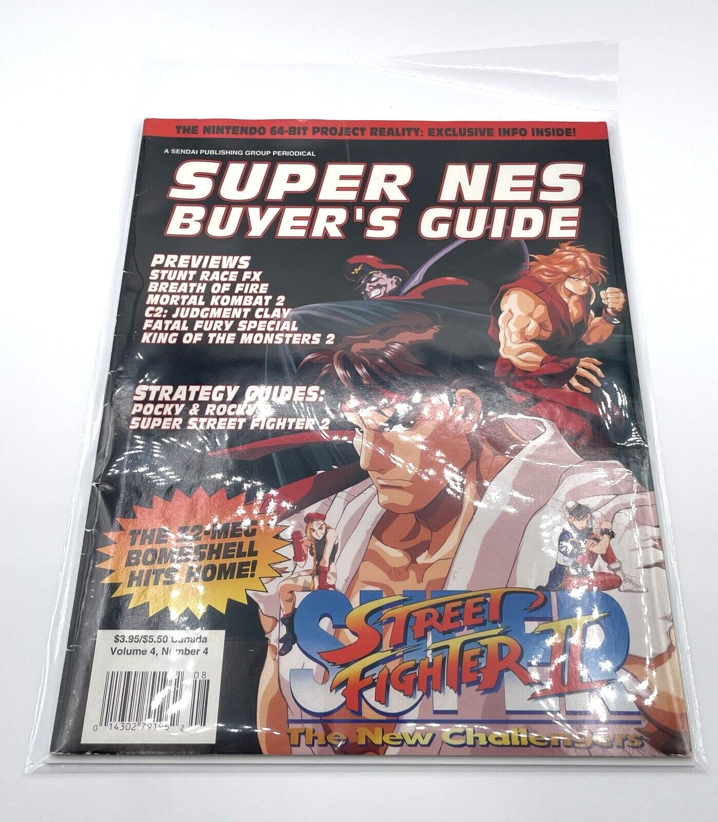 Super NES Video Game Buyer’s Guide Magazine Street Fighter II Volume 4 VTG