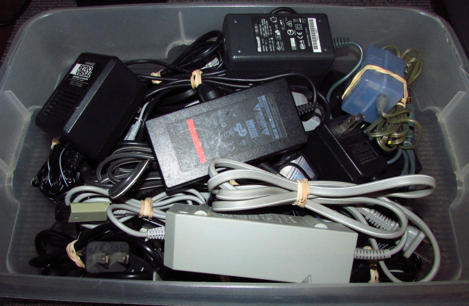 Lot of 24 Video Game Console AC Power Supplies – Nintendo – Playstation – Xbox