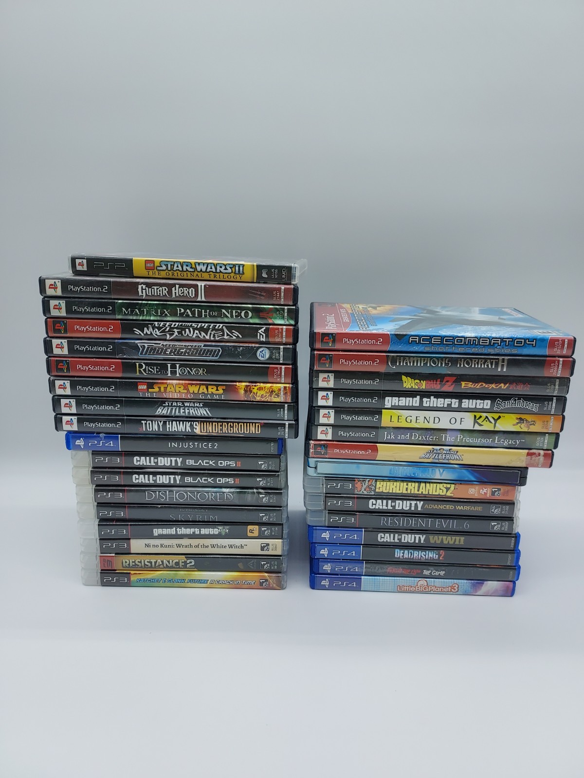 39 Sony Playstation 1, 2, 3, 4 OEM Replacement Cases Only Lot *NO GAMES*