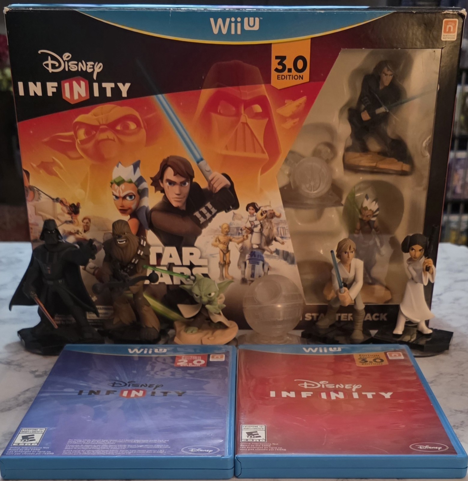 Disney Infinity Star Wars 3.0 Edition w/ Figures Bundle (Nintendo Wii U, 2015)