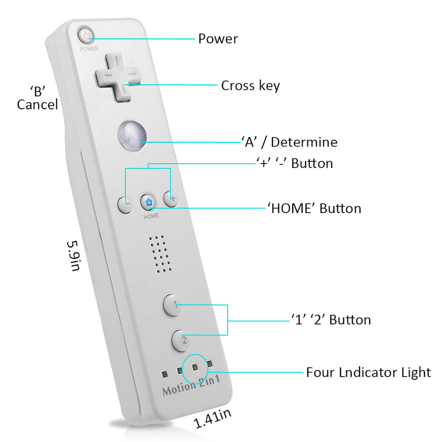 Built in Motion Plus Wii Remote & Nunchuck Controller Sets For Wii Wi U Console