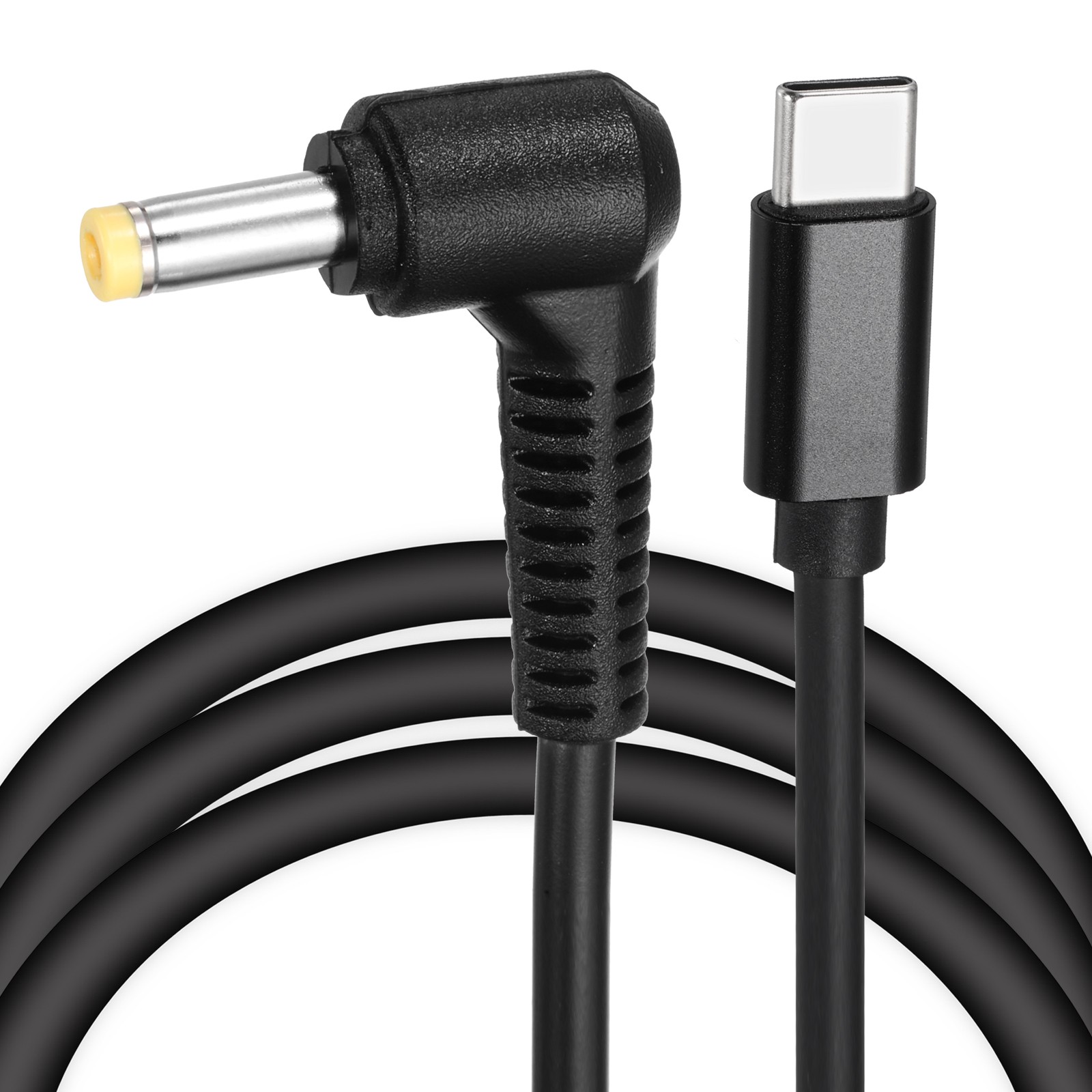5FT USB C to DC PD Power Fast Charging Cable, 4.8mmx1.7mm 45W/15V(Black)