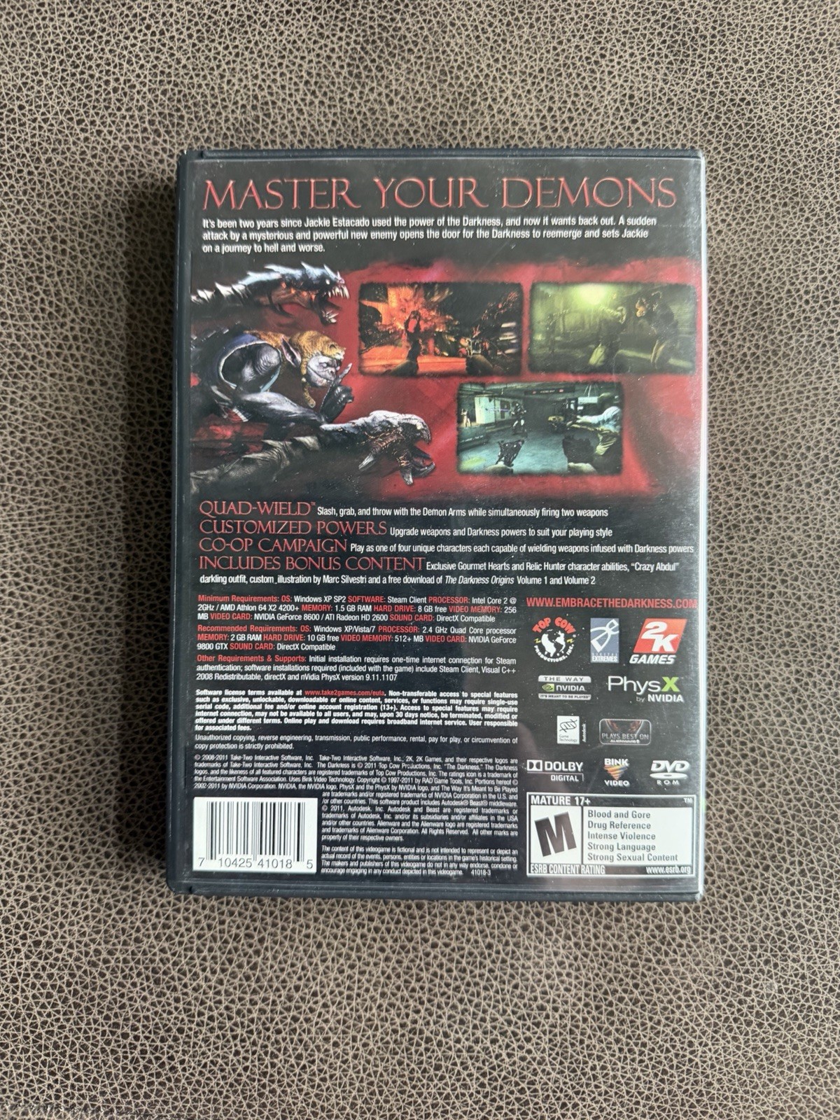 The Darkness II Limited Edition PC Game – Complete in Case – Excellent Disc