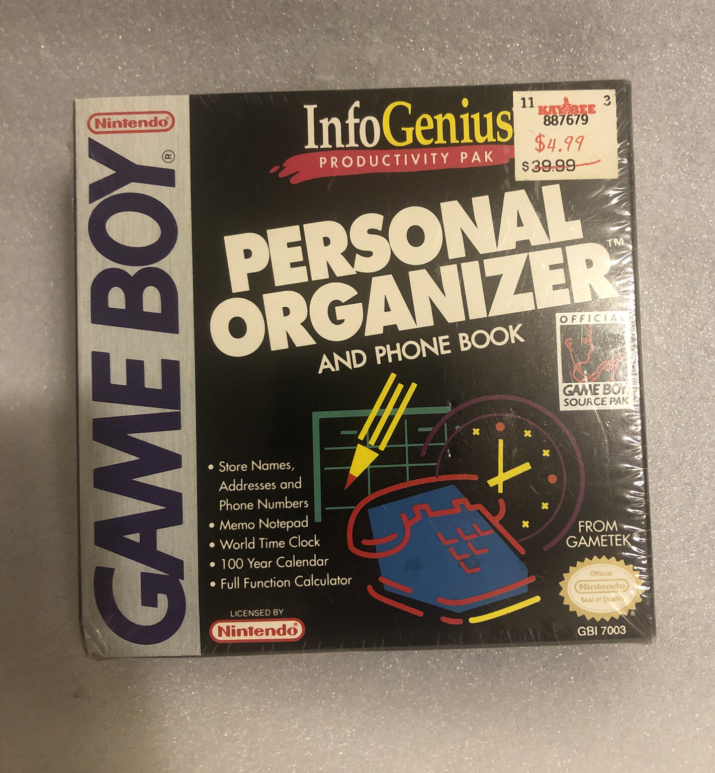 Nintendo Gameboy InfoGenius Productivity Pack Personal Organizer SEALED