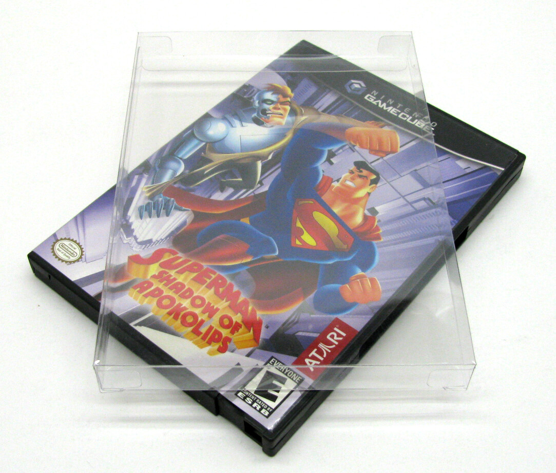 10X NINTENDO GAMECUBE CIB GAMES – CLEAR PLASTIC PROTECTIVE BOX PROTECTORS CASE