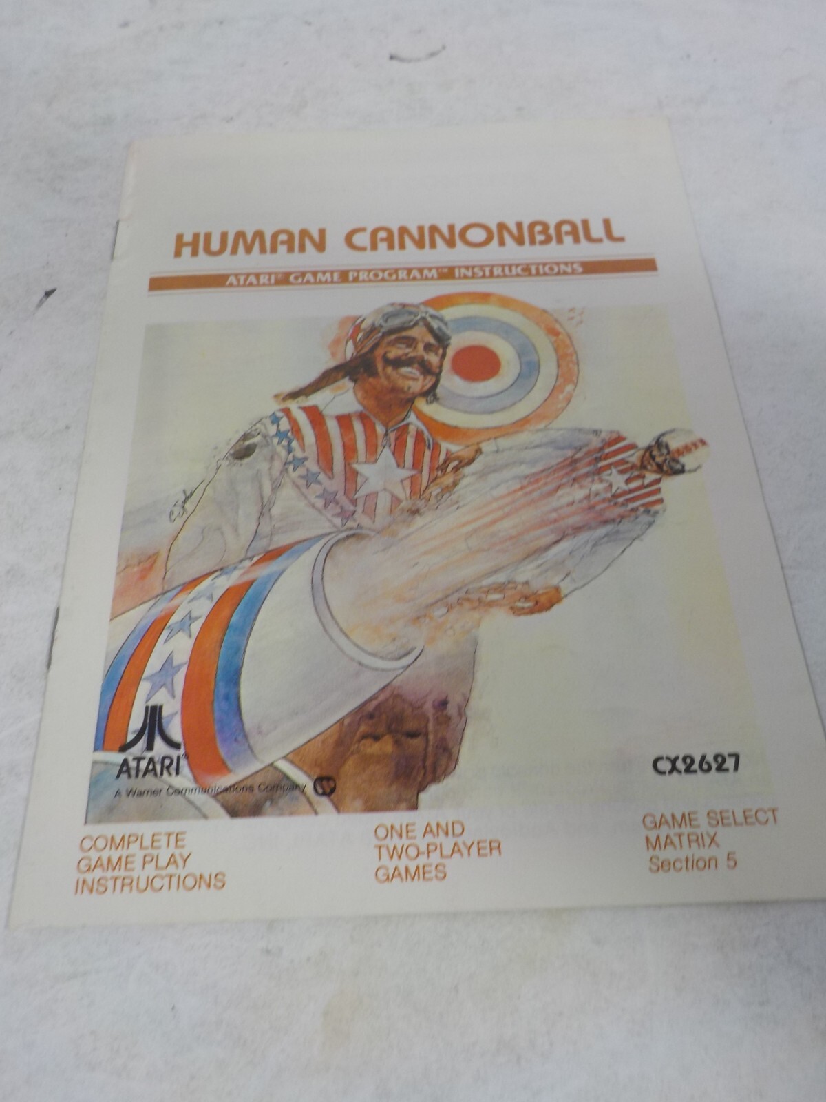 N A129 Atari 2600 Game w/ Manual Lot Combat & Human Cannonball