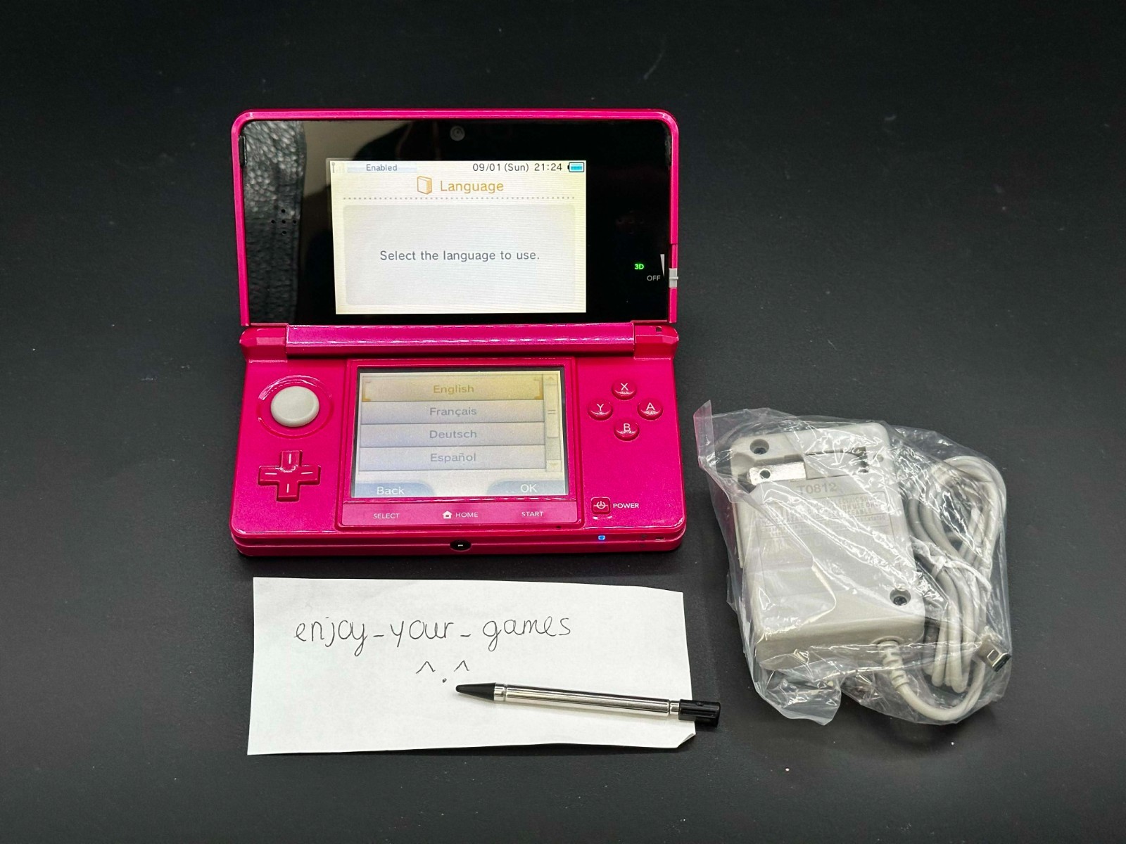 Nintendo 3DS | English | Charger | Pick Your Color | USA Seller – Ship in 1-DAY