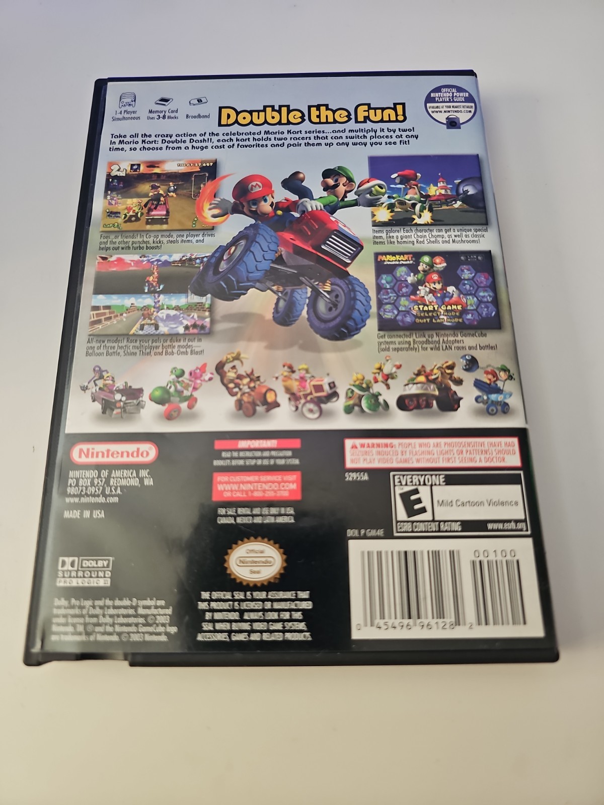 Nintendo GameCube Console Bundle (Silver) + MarioKartDD + GCBA