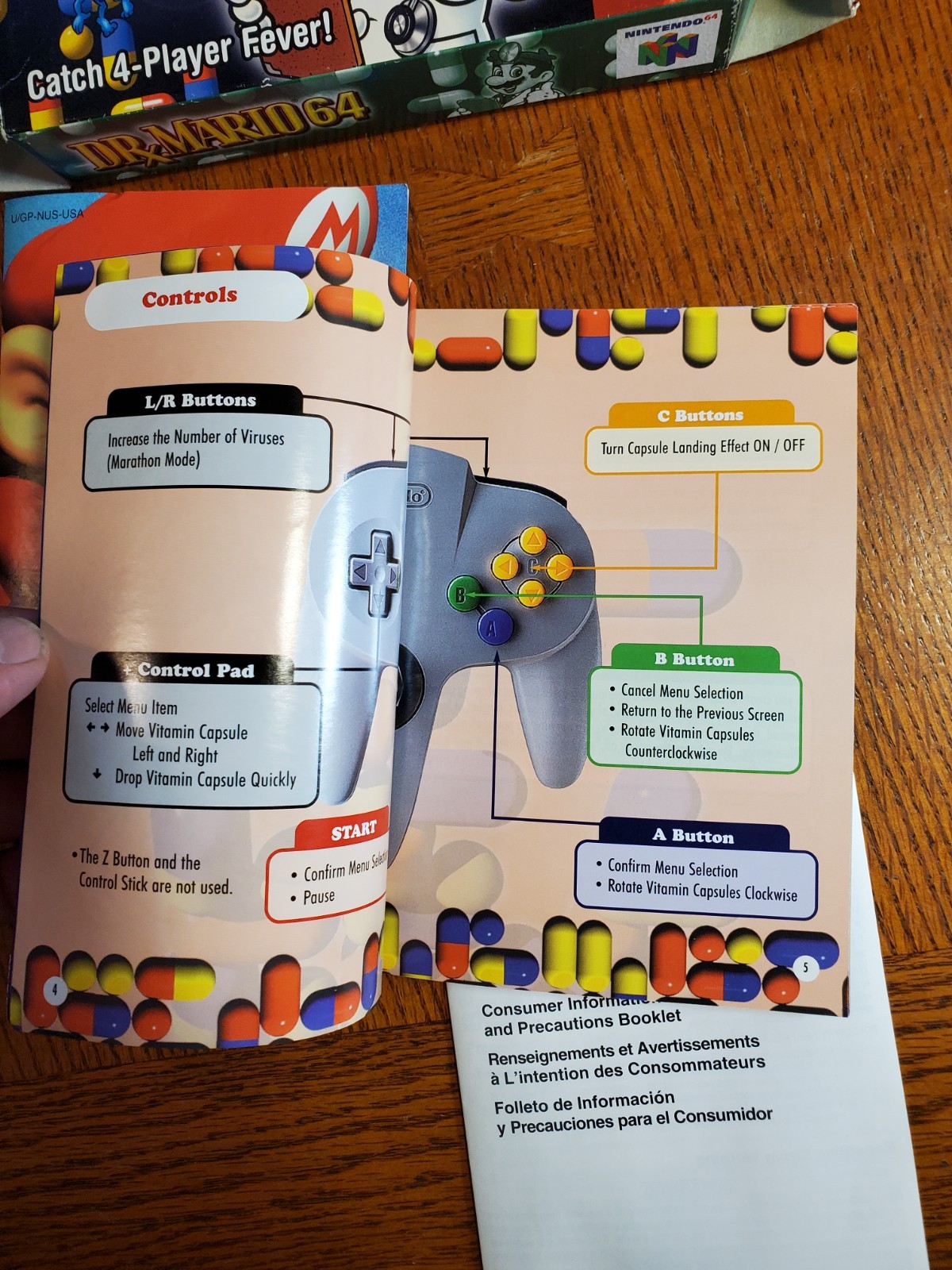 Dr. Mario 64 N64 Nintendo 64 | 2001 | Box & Manual ONLY