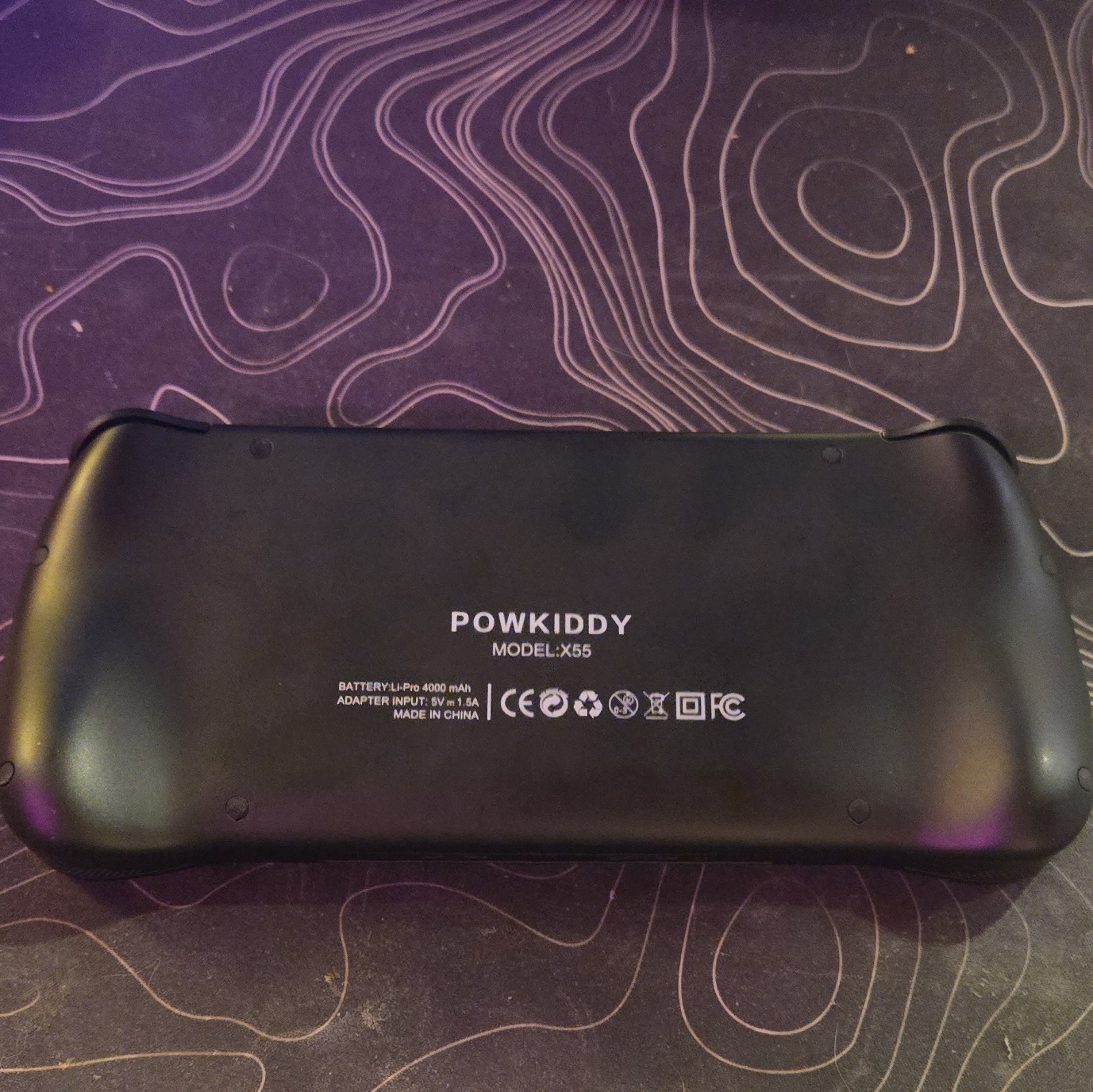 POWKIDDY X55 Handheld Game Console Black 16GB 720p Linux Wi-Fi USB-C HDMI