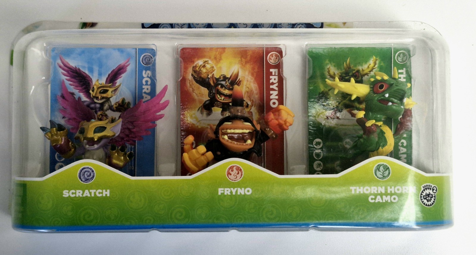 Skylanders Swap Force Triple Pack Scratch Fryno Camo Figures Cards New Loose Box