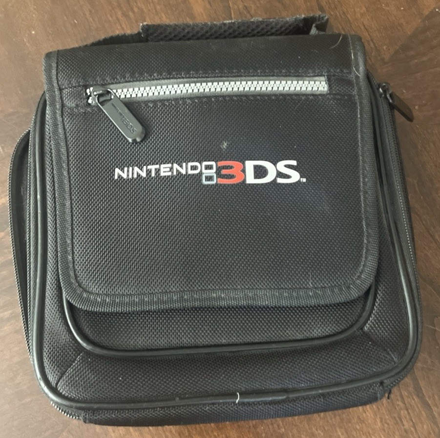 Official Nintendo 3DS Black Carry Case Travel Bag padded elite No Strap